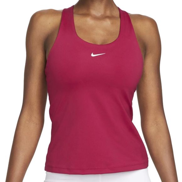 Nike NWT Sz XS Noble Red Swoosh Medium-Support Padded Sports Bra Tank Top - Picture 1 of 9